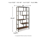 Frankwell Brown/Black Bookcase from Ashley Furniture - Luna Furniture