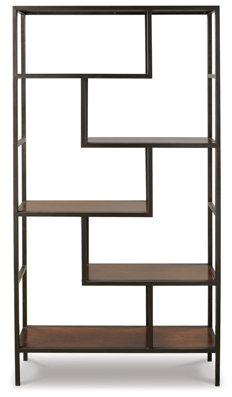 Frankwell Brown/Black Bookcase from Ashley - Luna Furniture