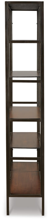 Frankwell Brown/Black Bookcase from Ashley Furniture - Luna Furniture