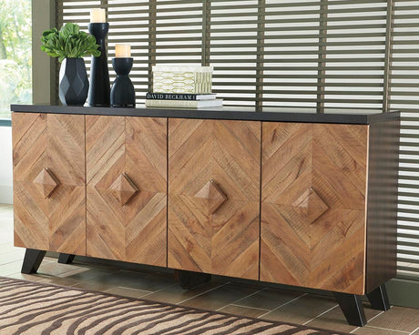 Robin Ridge Two-tone Brown Accent Cabinet from Ashley Furniture - Luna Furniture