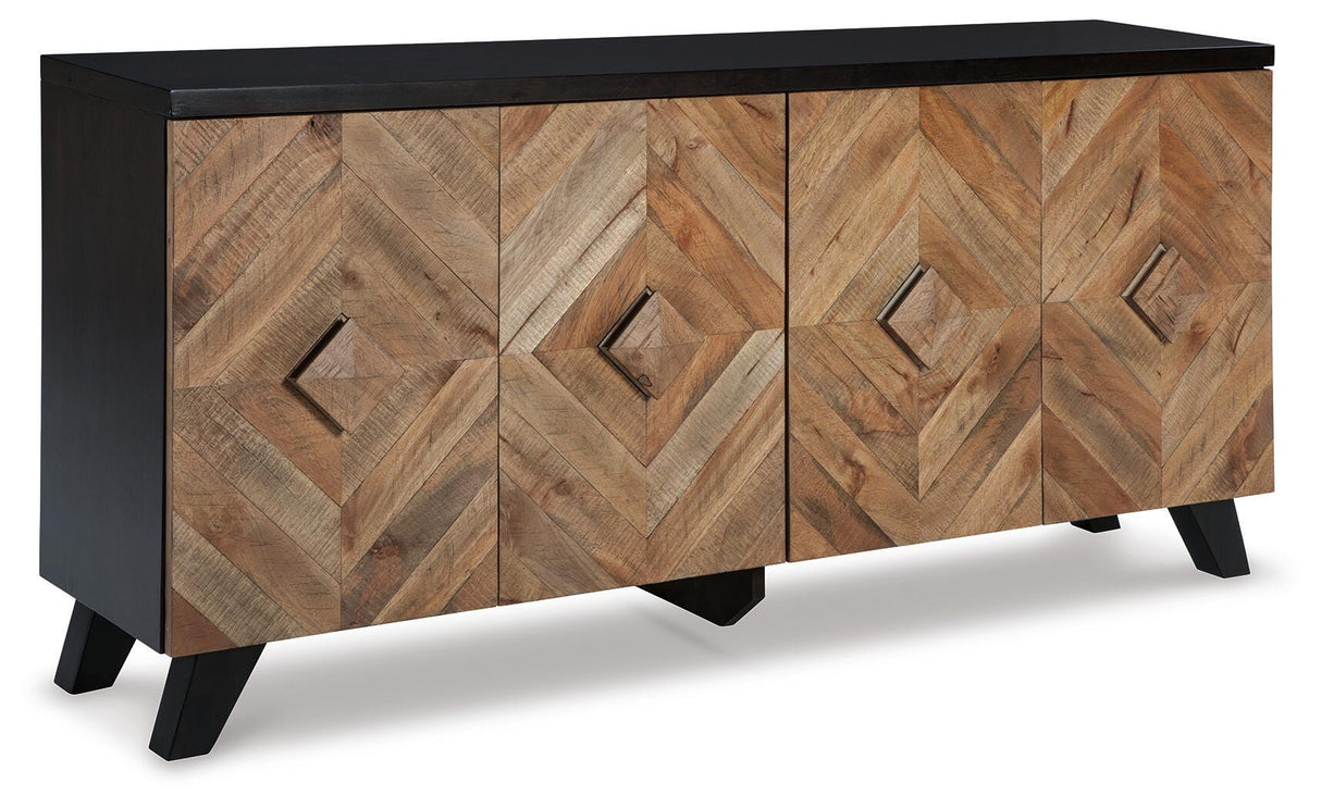 Robin Ridge Two-tone Brown Accent Cabinet from Ashley Furniture - Luna Furniture