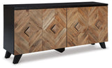 Robin Ridge Two-tone Brown Accent Cabinet from Ashley Furniture - Luna Furniture