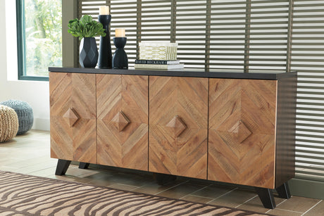 Robin Ridge Two-tone Brown Accent Cabinet from Ashley Furniture - Luna Furniture