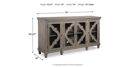 Fossil Ridge Gray Accent Cabinet from Ashley - Luna Furniture