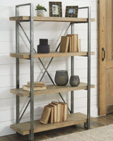 Forestmin Brown/Black Bookcase from Ashley Furniture - Luna Furniture