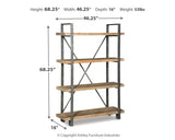 Forestmin Brown/Black Bookcase from Ashley Furniture - Luna Furniture