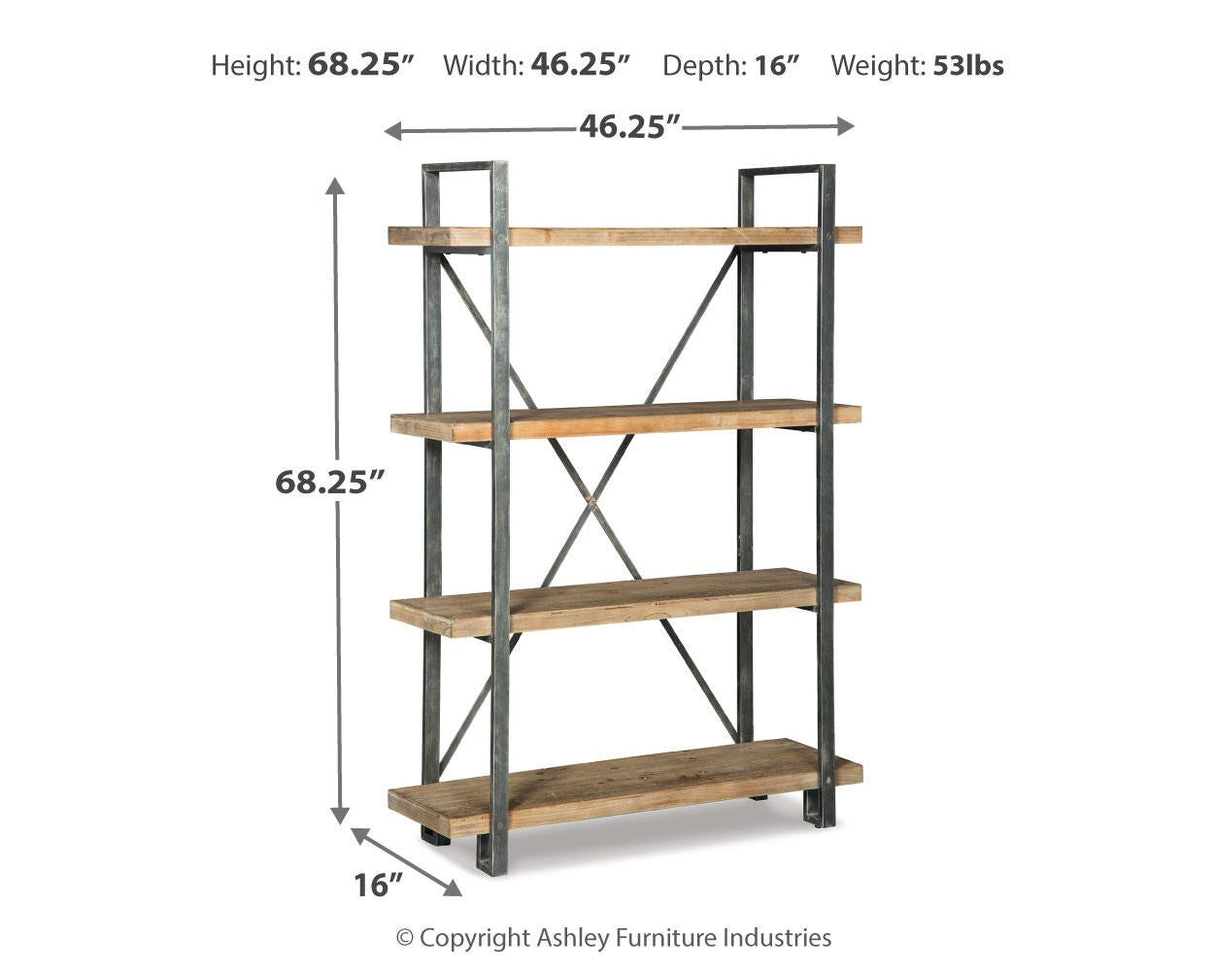Forestmin Brown/Black Bookcase from Ashley Furniture - Luna Furniture