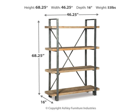 Forestmin Brown/Black Bookcase from Ashley - Luna Furniture