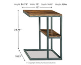 Forestmin Natural/Black Accent Table from Ashley - Luna Furniture