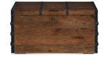 Kettleby Brown Storage Trunk from Ashley Furniture - Luna Furniture