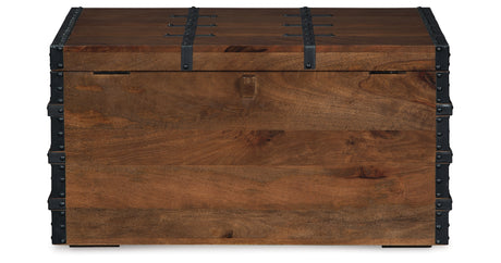 Kettleby Brown Storage Trunk from Ashley - Luna Furniture