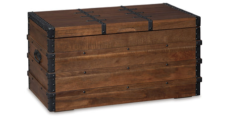 Kettleby Brown Storage Trunk from Ashley - Luna Furniture