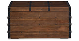 Kettleby Brown Storage Trunk from Ashley Furniture - Luna Furniture