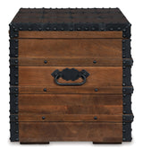 Kettleby Brown Storage Trunk from Ashley Furniture - Luna Furniture