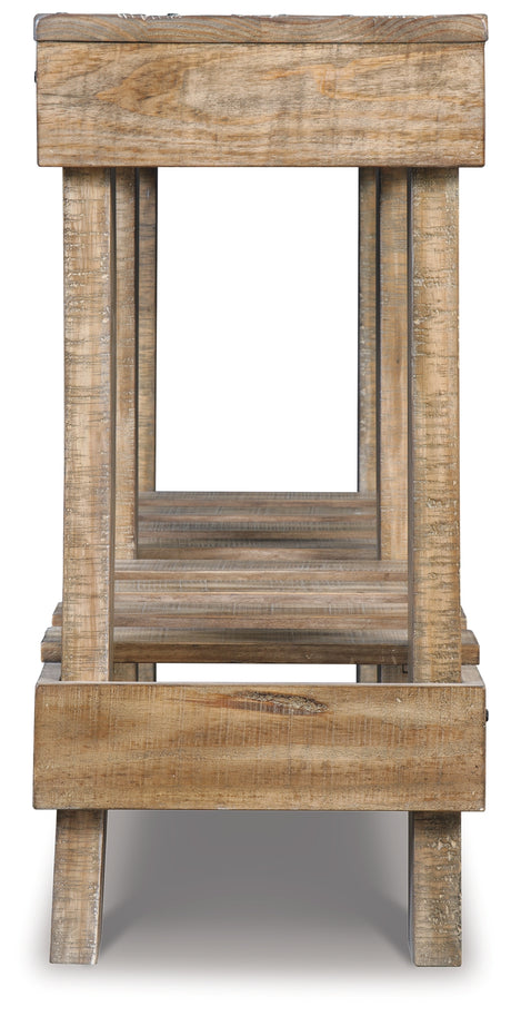 Susandeer Brown Sofa/Console Table from Ashley - Luna Furniture