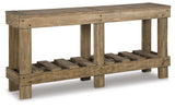 Susandeer Brown Sofa/Console Table from Ashley Furniture - Luna Furniture