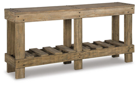 Susandeer Brown Sofa/Console Table from Ashley - Luna Furniture