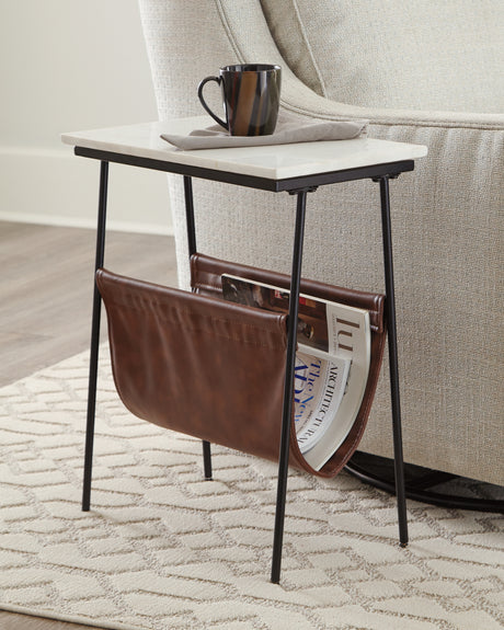 Etanbury Brown/Black/White Accent Table from Ashley - Luna Furniture