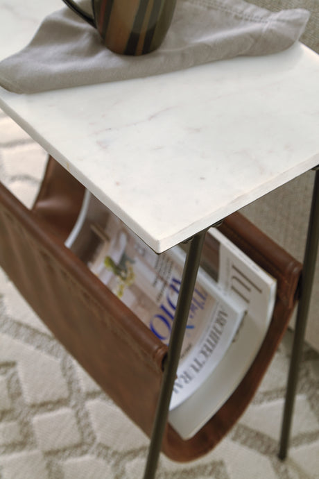 Etanbury Brown/Black/White Accent Table from Ashley - Luna Furniture
