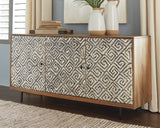 Kerrings Brown/Black/White Accent Cabinet from Ashley Furniture - Luna Furniture