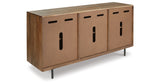 Kerrings Brown/Black/White Accent Cabinet from Ashley Furniture - Luna Furniture