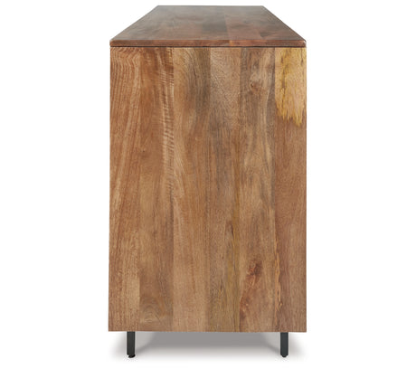 Kerrings Brown/Black/White Accent Cabinet from Ashley Furniture - Luna Furniture