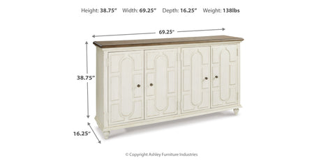 Roranville Antique White Accent Cabinet from Ashley - Luna Furniture