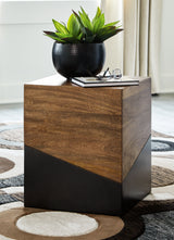 Trailbend Brown/Gunmetal Accent Table from Ashley - Luna Furniture