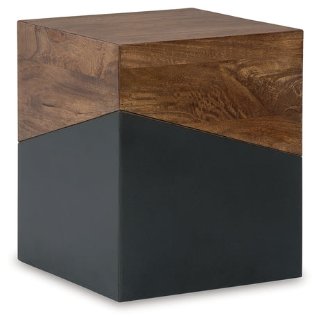 Trailbend Brown/Gunmetal Accent Table from Ashley - Luna Furniture