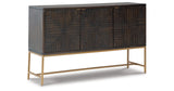 Elinmore Brown/Gold Finish Accent Cabinet from Ashley Furniture - Luna Furniture