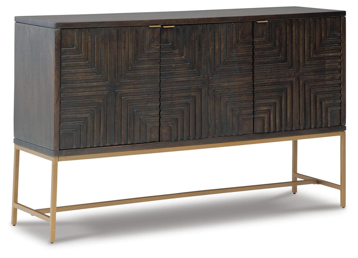Elinmore Brown/Gold Finish Accent Cabinet from Ashley Furniture - Luna Furniture