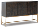 Elinmore Brown/Gold Finish Accent Cabinet from Ashley Furniture - Luna Furniture