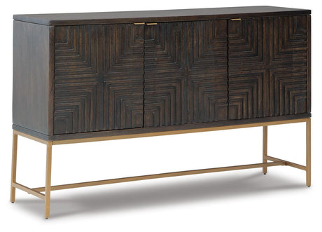 Elinmore Brown/Gold Finish Accent Cabinet from Ashley Furniture - Luna Furniture