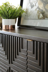 Elinmore Brown/Gold Finish Accent Cabinet from Ashley Furniture - Luna Furniture