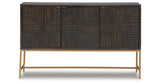 Elinmore Brown/Gold Finish Accent Cabinet from Ashley Furniture - Luna Furniture