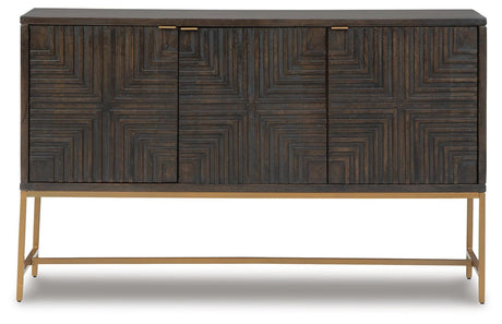 Elinmore Brown/Gold Finish Accent Cabinet from Ashley Furniture - Luna Furniture
