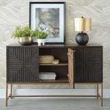 Elinmore Brown/Gold Finish Accent Cabinet from Ashley Furniture - Luna Furniture