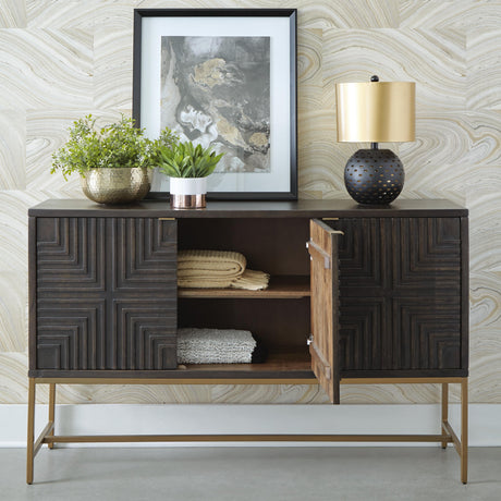 Elinmore Brown/Gold Finish Accent Cabinet from Ashley Furniture - Luna Furniture