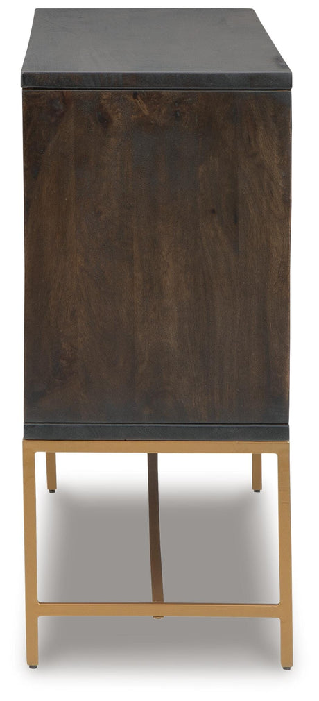 Elinmore Brown/Gold Finish Accent Cabinet from Ashley Furniture - Luna Furniture