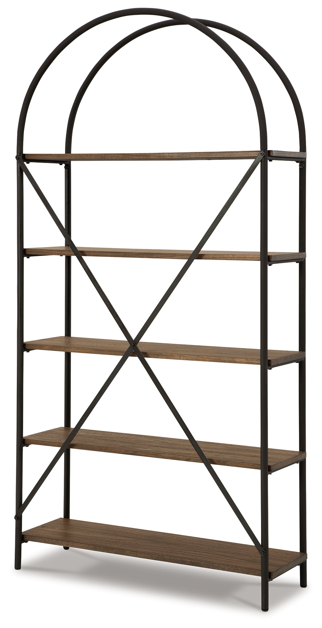 Galtbury Brown/Black Bookcase from Ashley - Luna Furniture