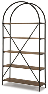 Galtbury Brown/Black Bookcase from Ashley Furniture - Luna Furniture