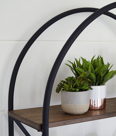 Galtbury Brown/Black Bookcase from Ashley - Luna Furniture