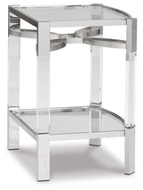 Chaseton Clear/Silver Finish Accent Table from Ashley - Luna Furniture