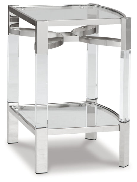 Chaseton Clear/Silver Finish Accent Table from Ashley - Luna Furniture