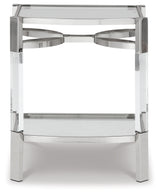 Chaseton Clear/Silver Finish Accent Table from Ashley - Luna Furniture