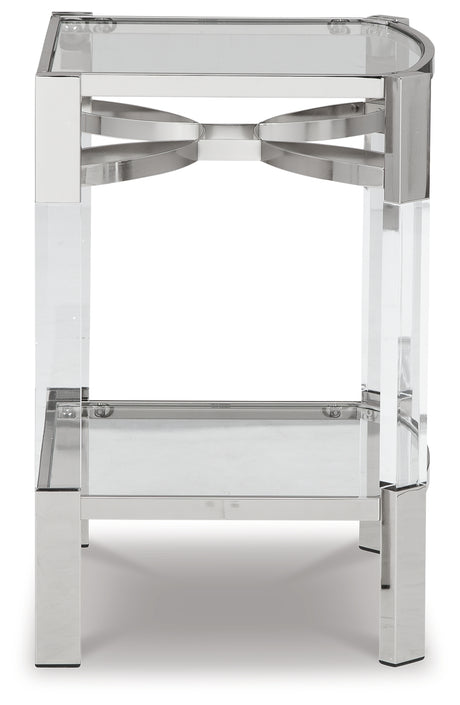 Chaseton Clear/Silver Finish Accent Table from Ashley - Luna Furniture