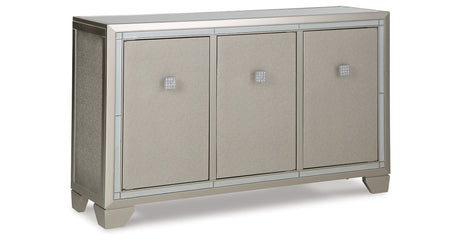 Chaseton Champagne Accent Cabinet from Ashley - Luna Furniture