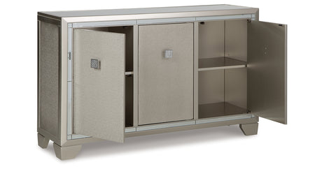 Chaseton Champagne Accent Cabinet from Ashley - Luna Furniture