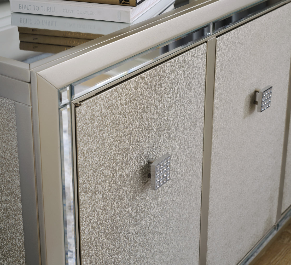 Chaseton Champagne Accent Cabinet from Ashley Furniture - Luna Furniture