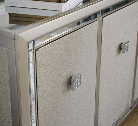 Chaseton Champagne Accent Cabinet from Ashley - Luna Furniture